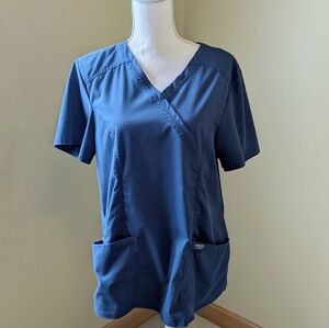 Cherokee Women's Navy Blue Scrub Top - Size L